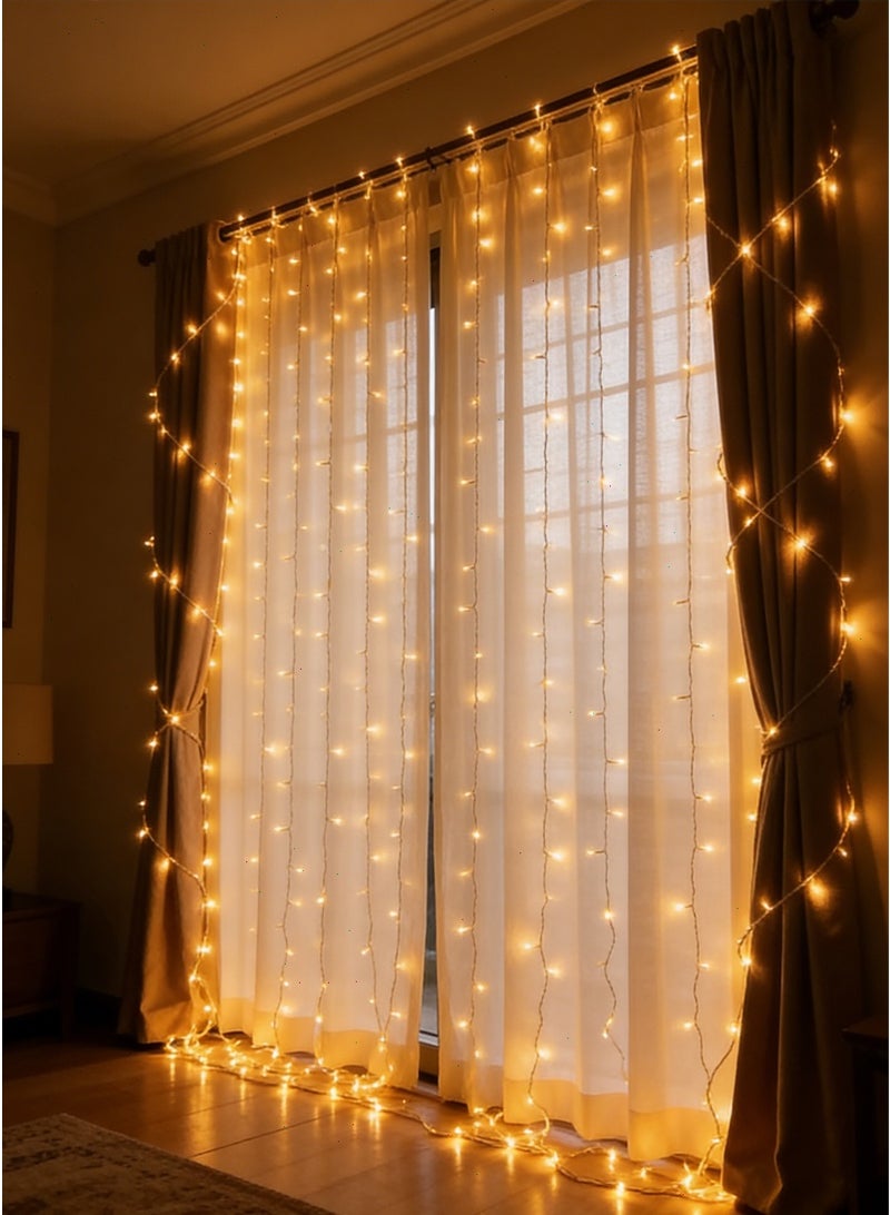 أضواء رمضانية LED، بطول 49 قدمًا، 150 لمبة LED، ضوء أبيض دافئ، تعمل بالبطارية، زينة رمضانية للحدائق، للأماكن الداخلية والخارجية، وللمناسبات المختلفة. - Image 4